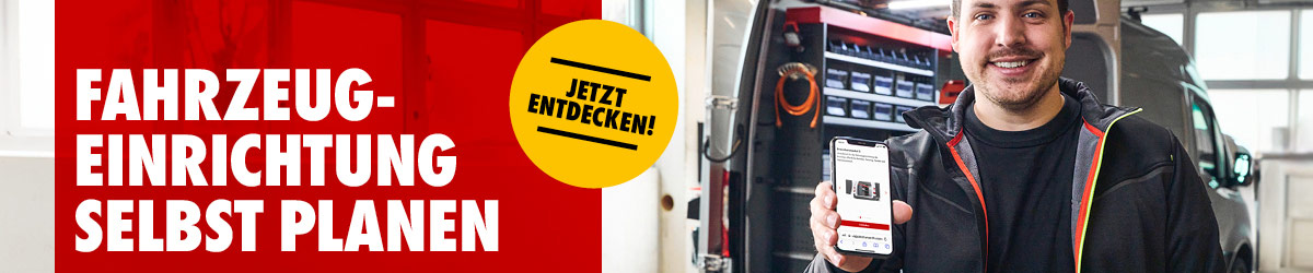 Konfigurieren Sie Ihre Fahrzeugeinrichtung mit wenigen Klicks online und bestellen Sie Ihre maßgeschneiderte Lösung direkt im Online Shop. Jetzt loslegen!