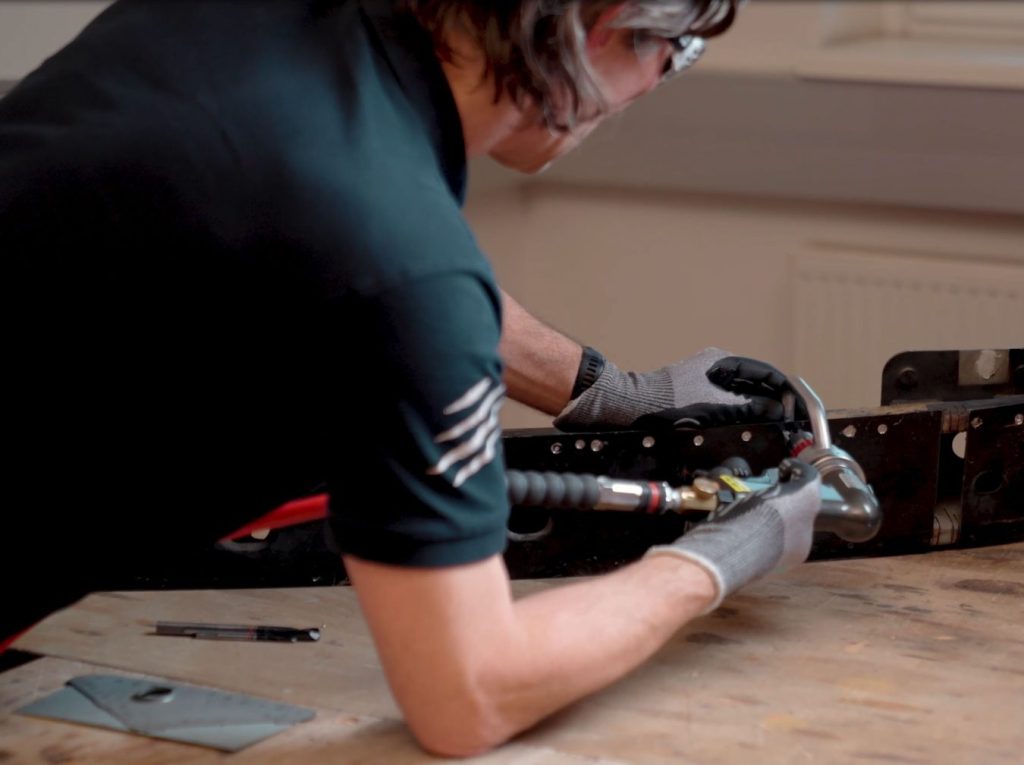 Schweißpunktbohren mit VarioDrill WS 90 mit Variomatic + Bohrfräser VHM Multi Performance